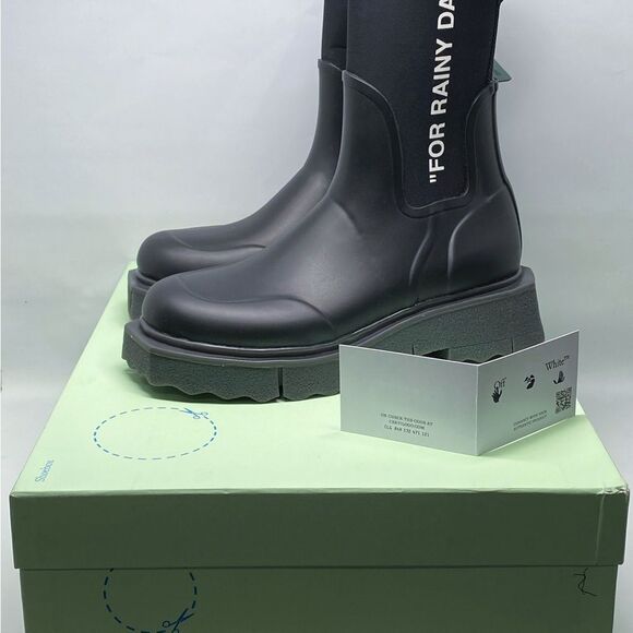 Off-White Sponge Rubber Rain Boots size 40 - Picture 11 of 13